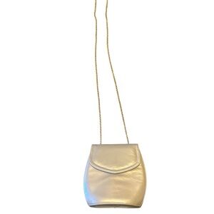 Vintage Frenchy of California Pearl Finish Gold Chain Shoulder Bag | 70s 80s